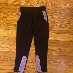 Marc New York Woman’s Black Leggings with Pink Accents